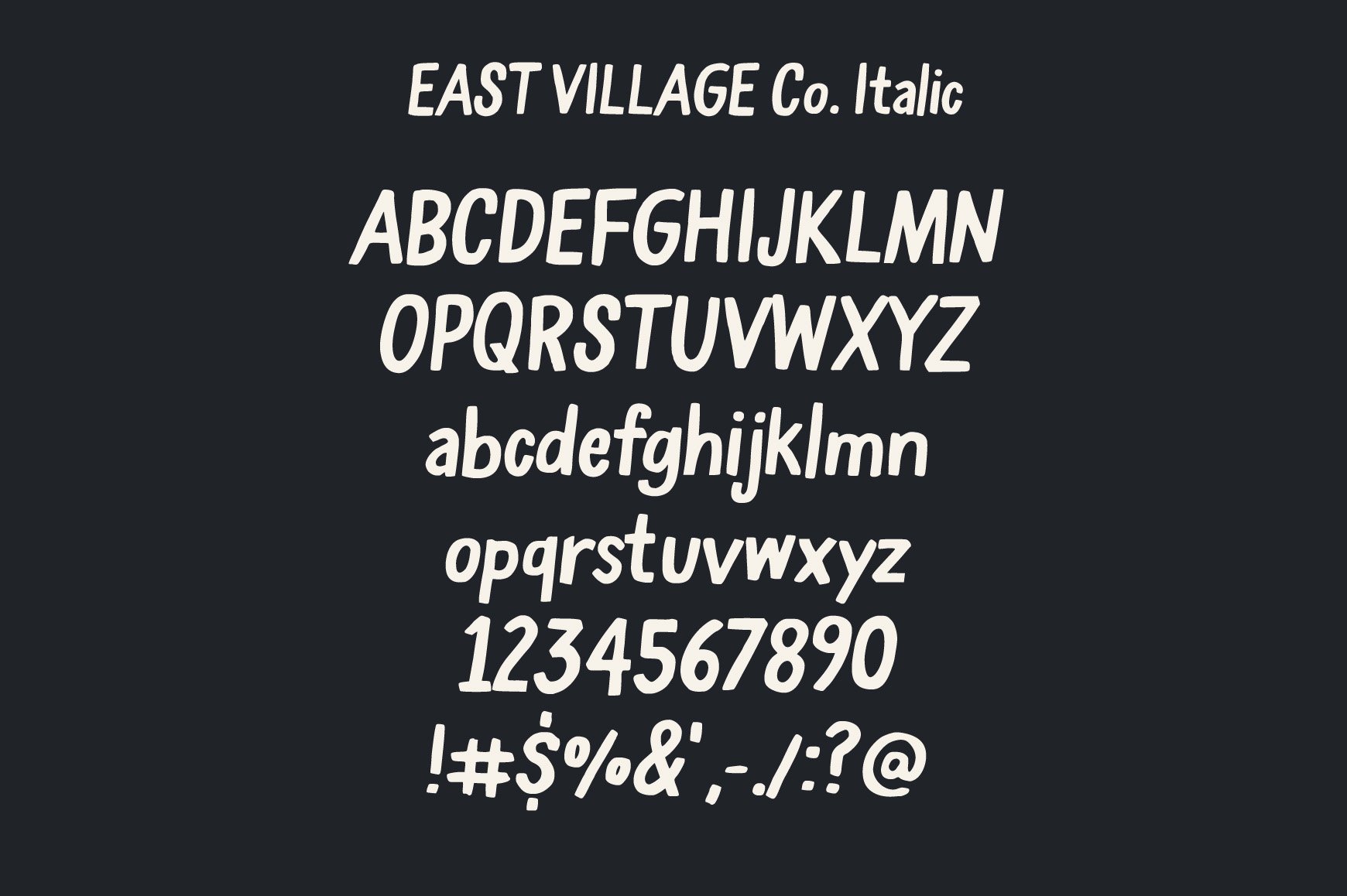 eastvillageco handlettered font 2 485