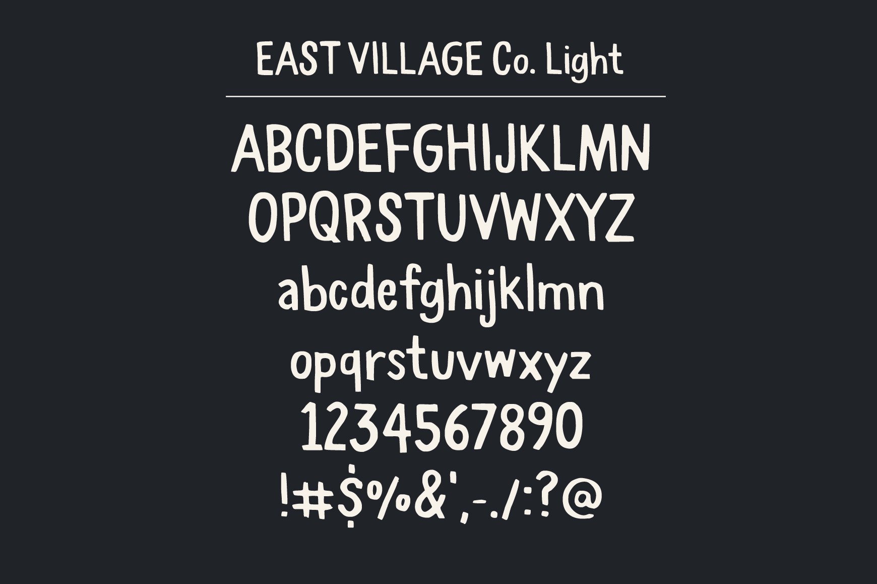 eastvillageco handlettered font 3 20