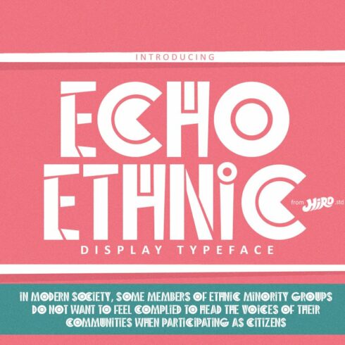Echo Ethnic - Display Font cover image.