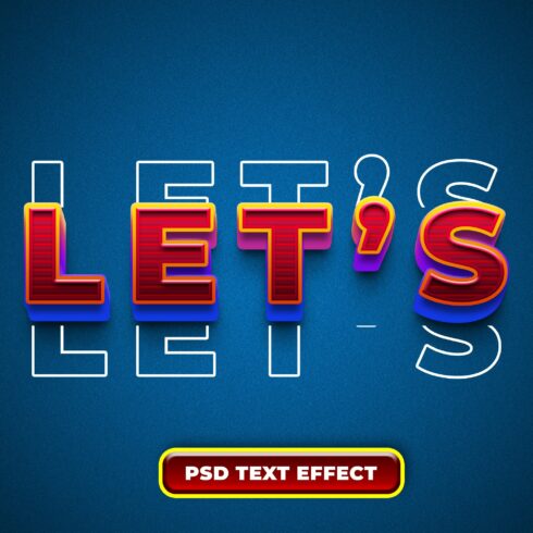 let's word text effect mockupcover image.