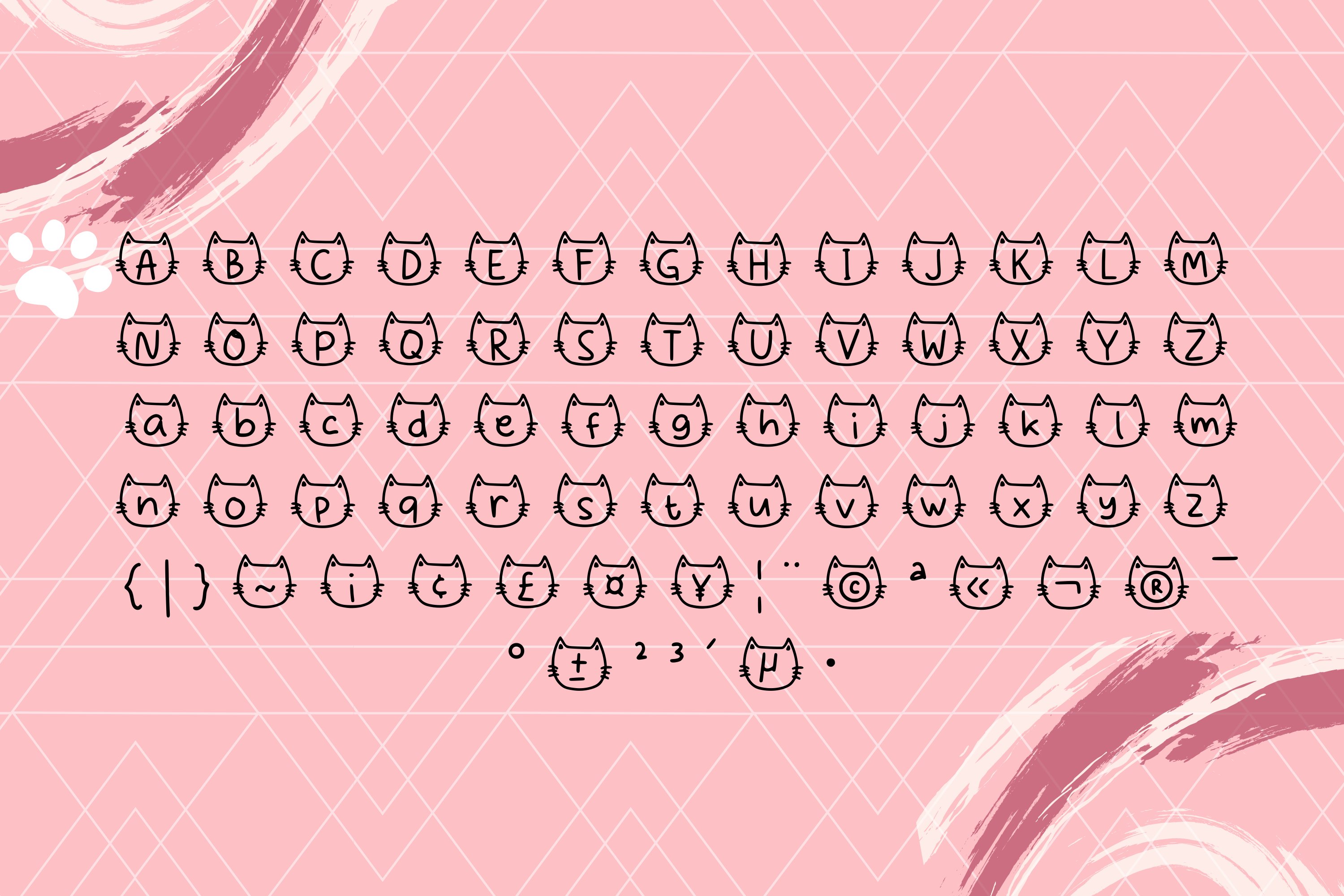 Meows Nepil Font preview image.