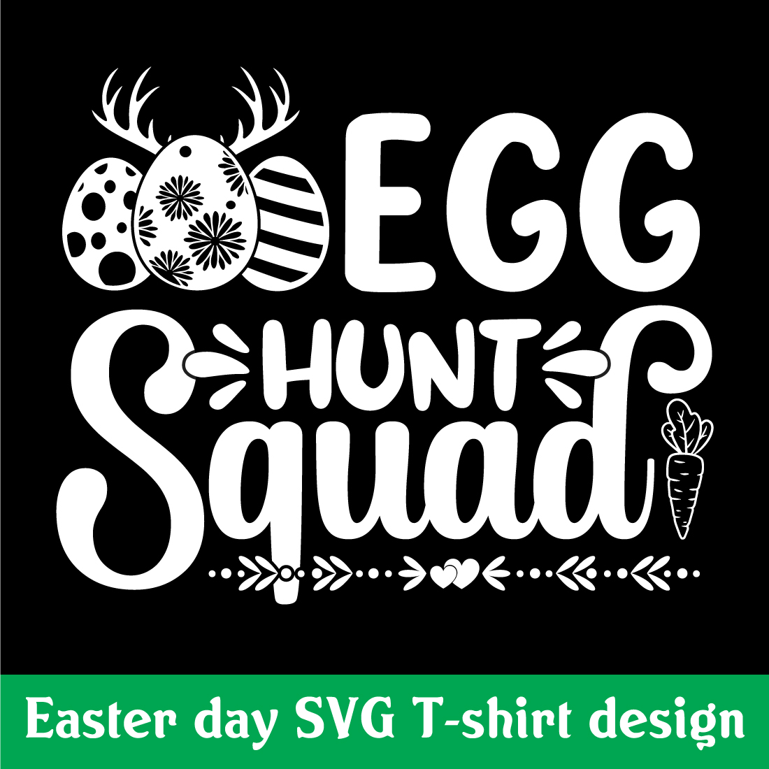 Egg hunt Squad T shirt design preview image.