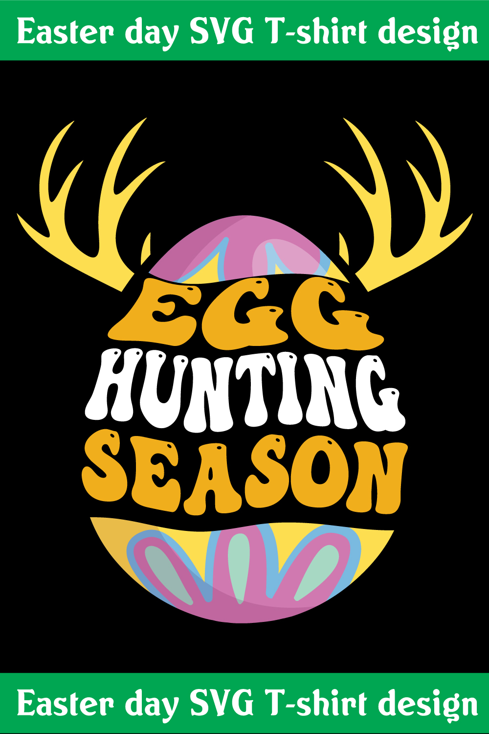 EGG hunting season Easter Day printable T-Shirt pinterest preview image.