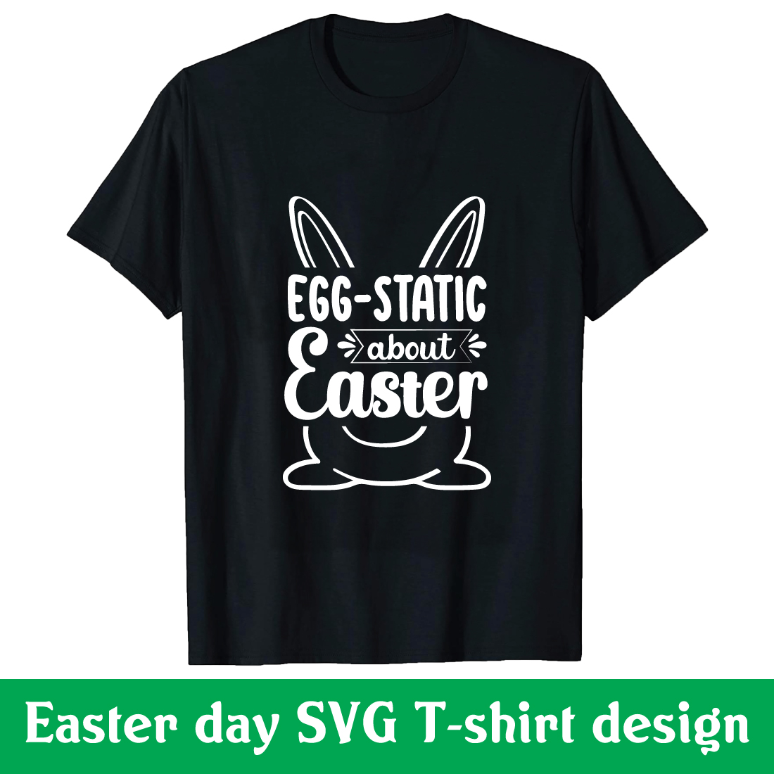 Egg static about Easter T-shirt design cover image.