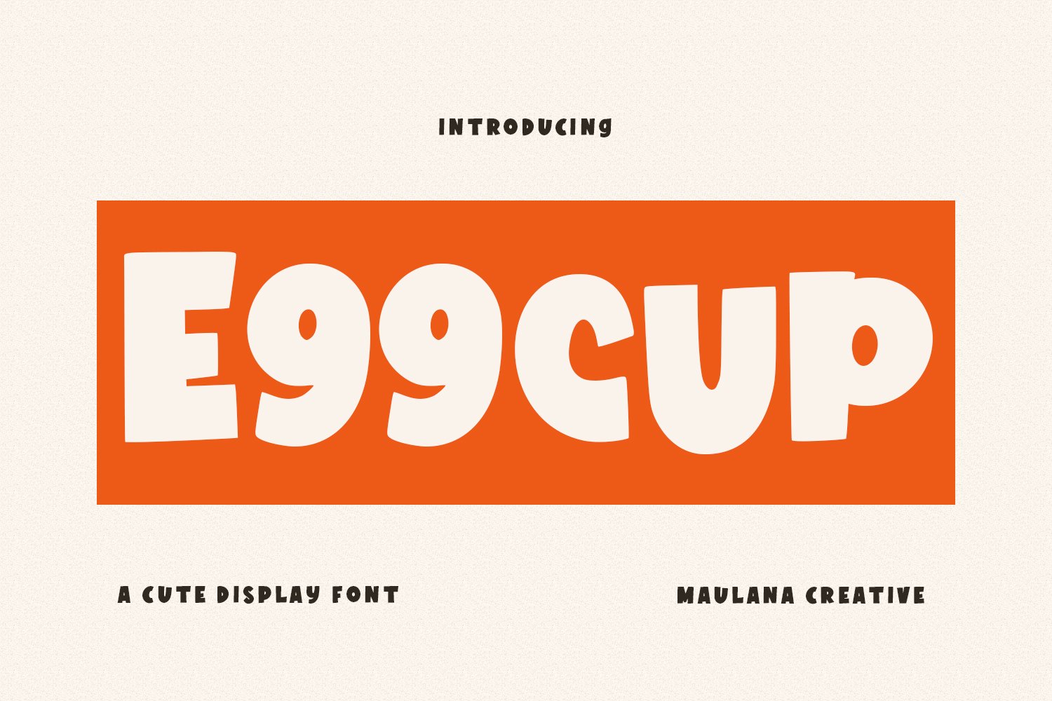 Eggcup Cute Display Font cover image.