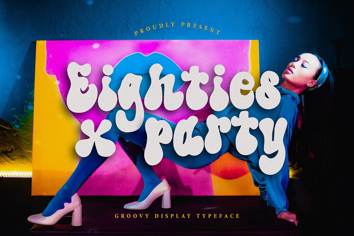 Eighties Party - Bubble Retro Font cover image.