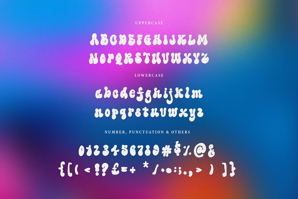 eighties party bubble retro font 03 206