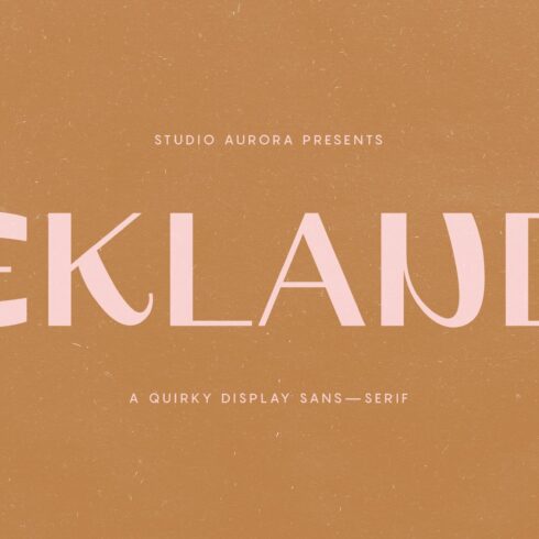 Ekland – Quirky Funky Display Font cover image.
