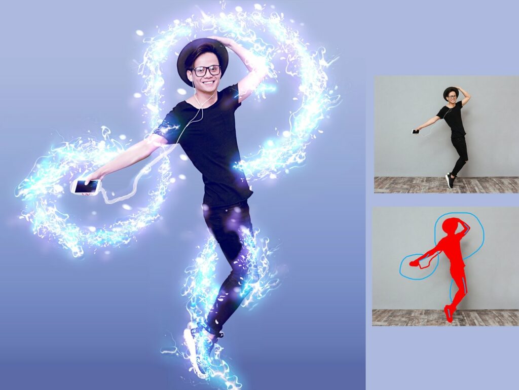 Electricity Photo Effect PS Action – MasterBundles