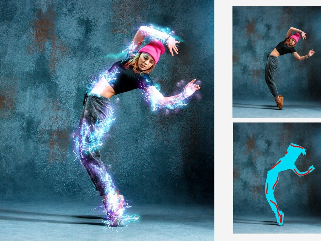 Electricity Photo Effect PS Action – MasterBundles