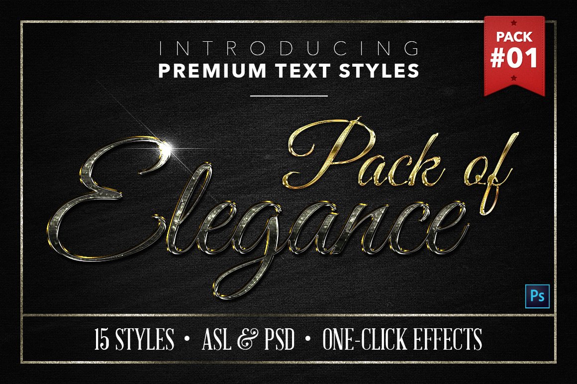 Elegance #1 - 15 Text Stylescover image.