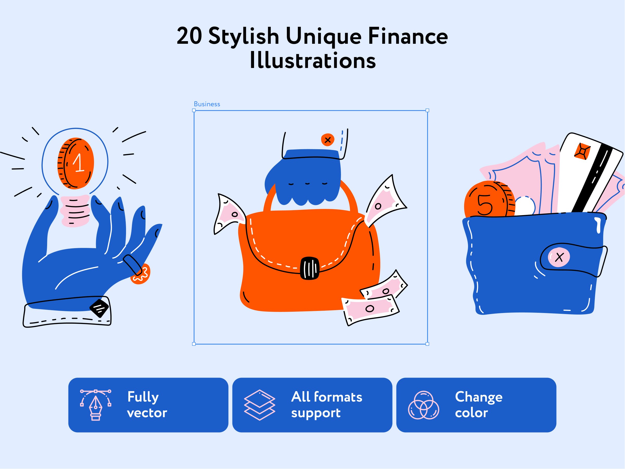 Ellsy Finance Illustrations preview image.