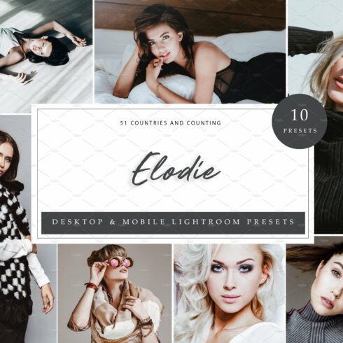 10 x Lightroom Presets, Elodiecover image.