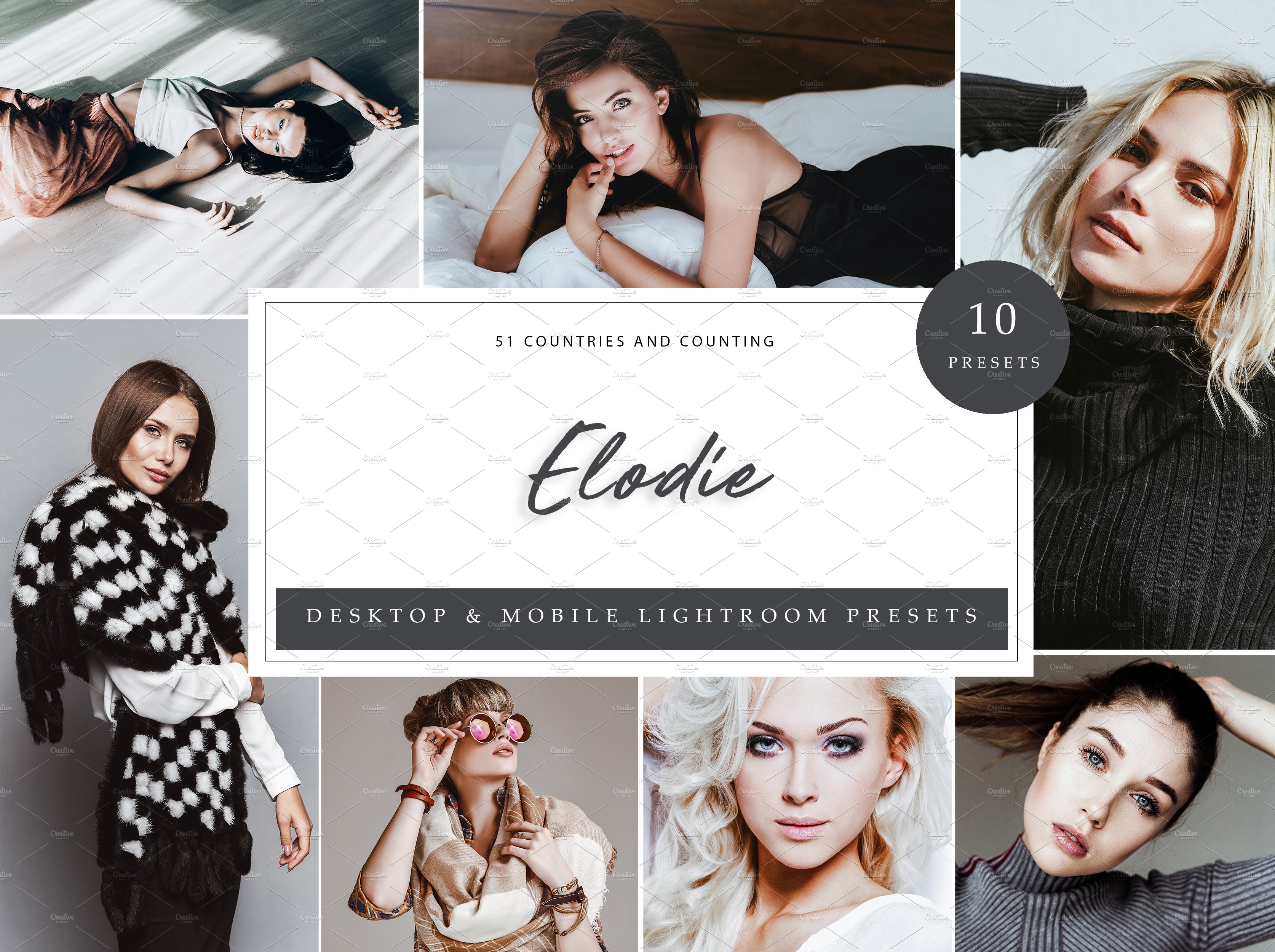 10 x Lightroom Presets, Elodiecover image.