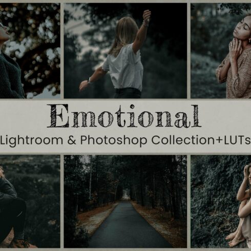 Emotional Lightroom Photoshop LUTscover image.