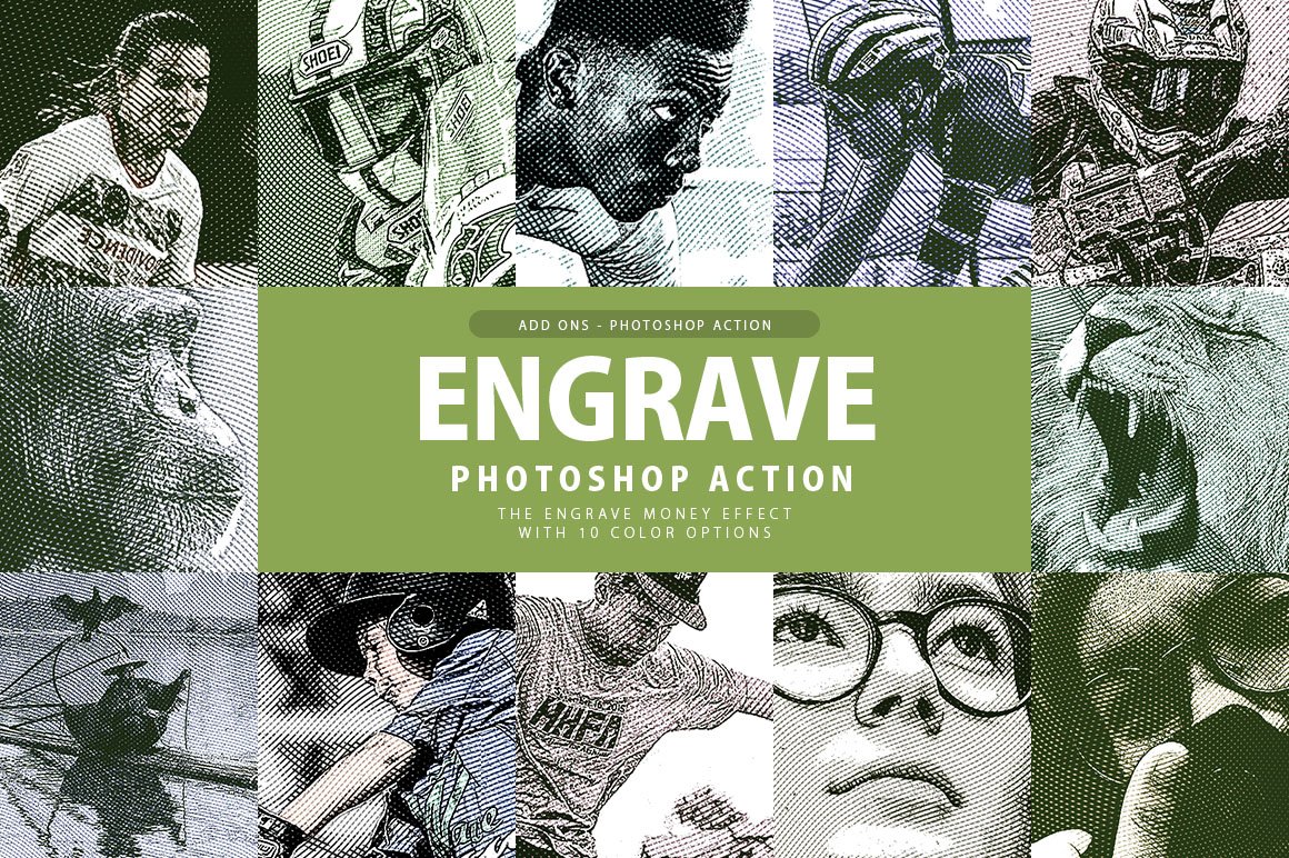 Engrave Photoshop Actioncover image.