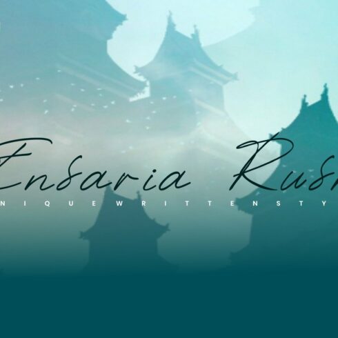 Ensaria Rush - Handwritten Fontcover image.