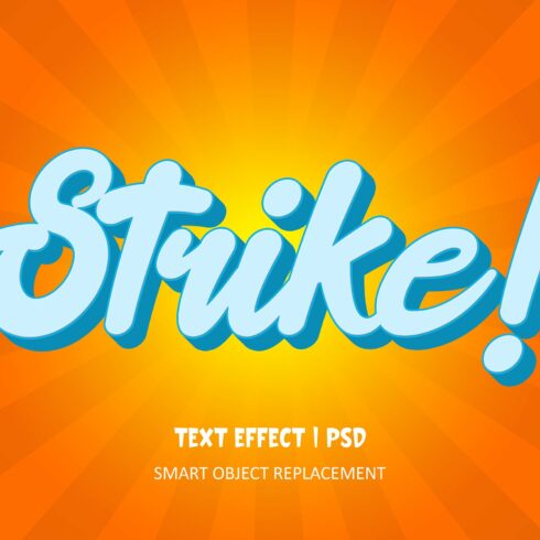 Strike Text Effect Psdcover image.