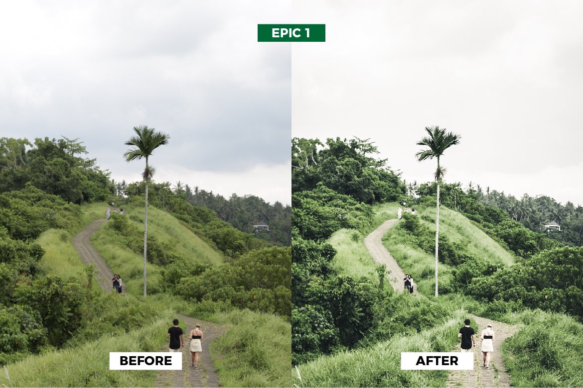 Epic Green Travel Lightroom Presetspreview image.