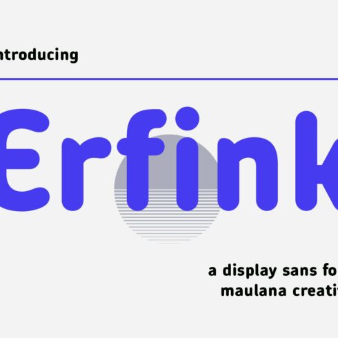 Erfink Sans Display Font cover image.