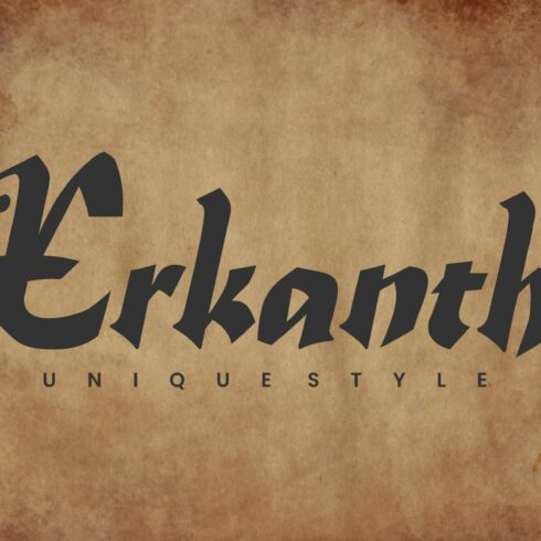 Erkanth - Blackletter Font cover image.
