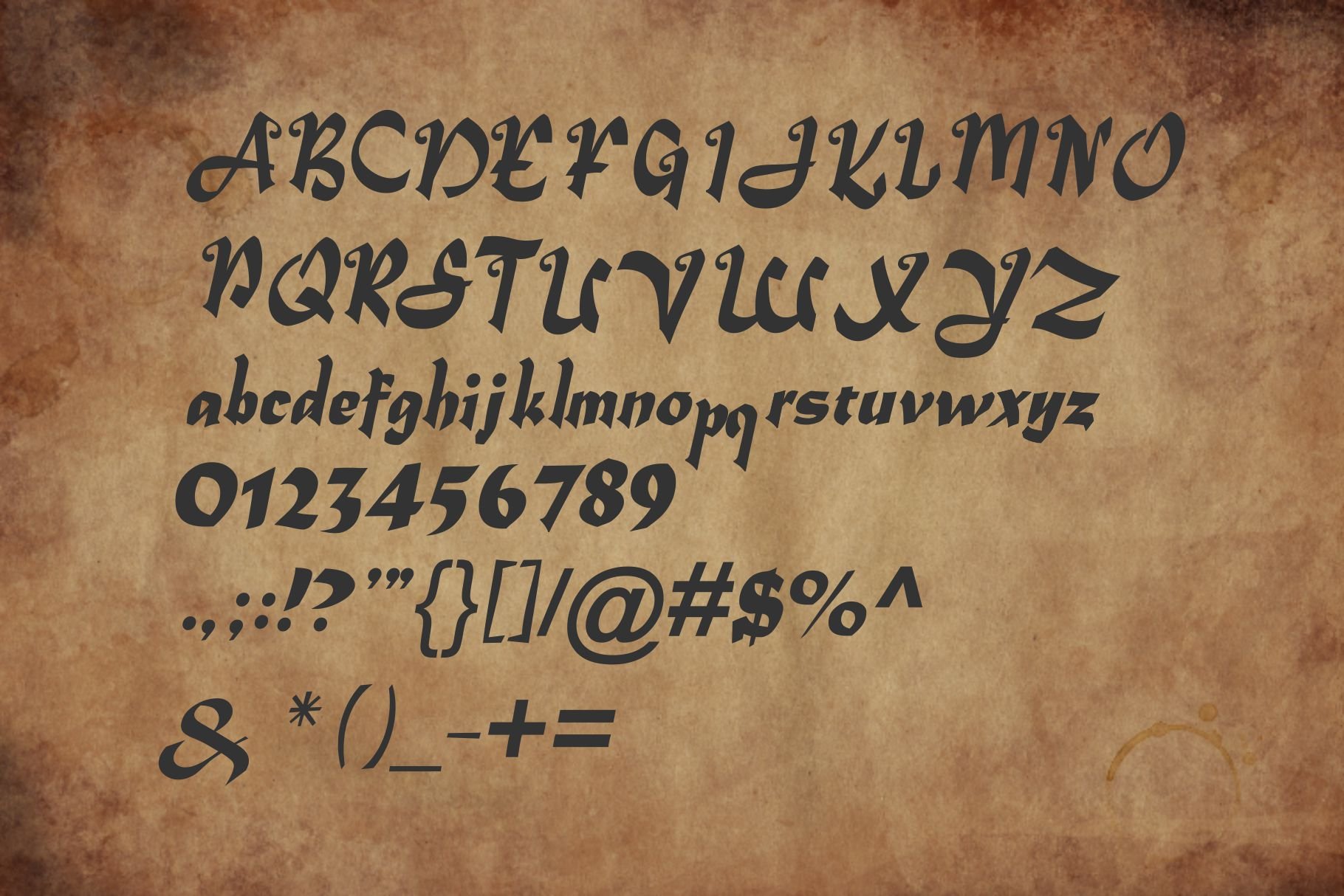 Erkanth - Blackletter Font preview image.