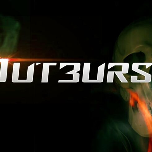 Outburst - Modern Bold Gaming Font cover image.