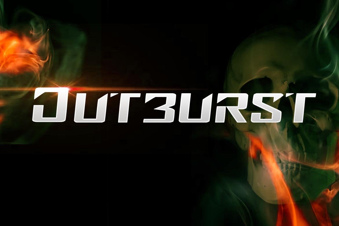 Outburst - Modern Bold Gaming Font cover image.