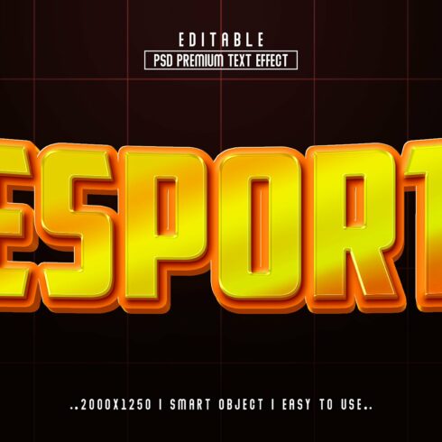 Esport 3D Editable psd Text Effectcover image.