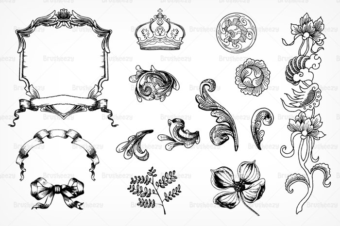 Etched Victorian Ornament Brushescover image.