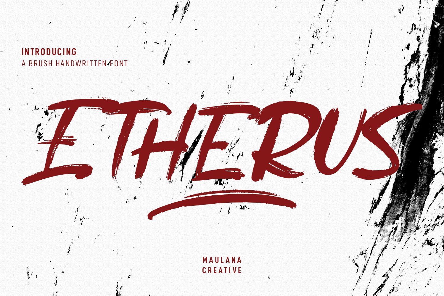 Etherus Brush Handwritten Font cover image.