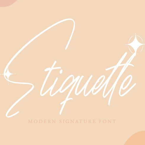 Etiquette - Modern Signature Font cover image.