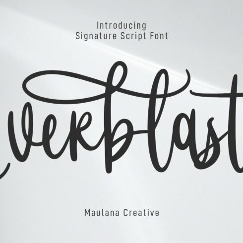 Everblast Calligraphy Script Font cover image.