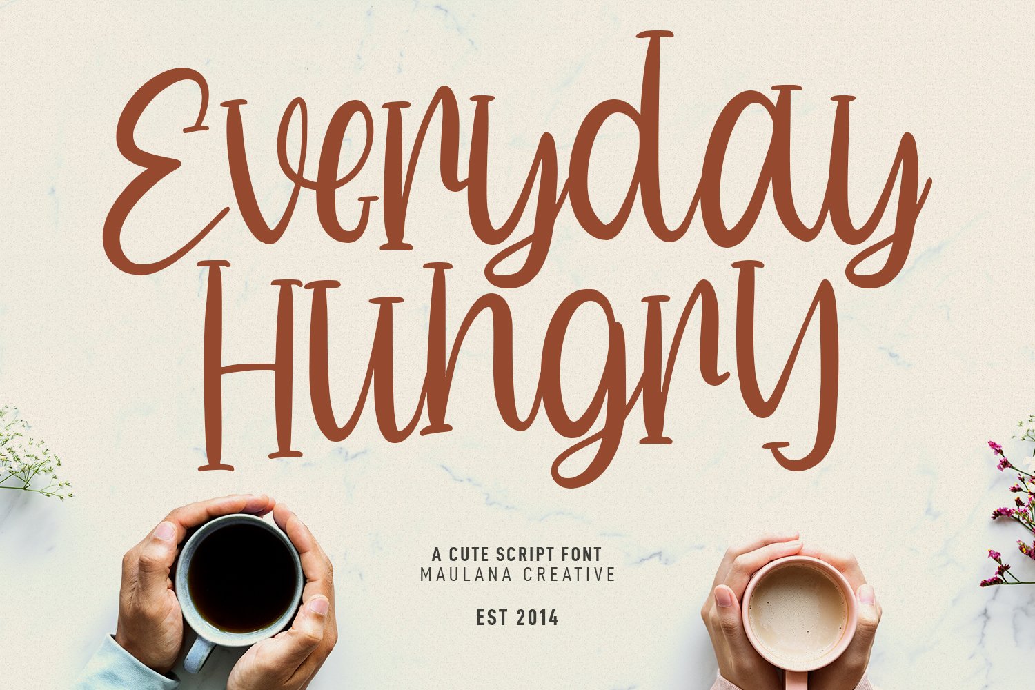 Everyday Hungry Cute Script Font cover image.