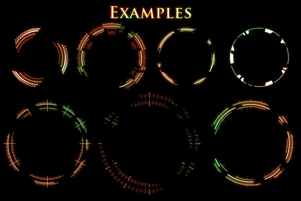 198 Simple Futuristic Circle Brushes – MasterBundles