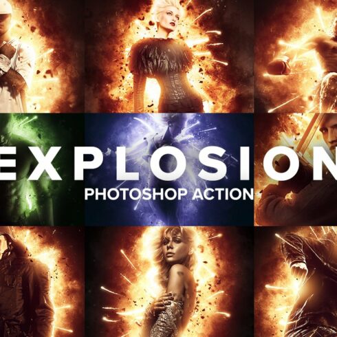 Explosion Photoshop Actioncover image.