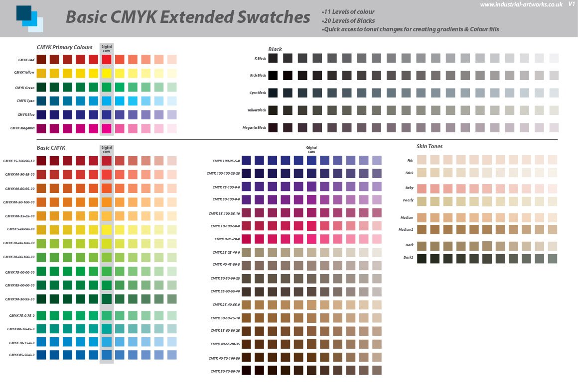 CMYK Extended Swatches-Illustratorpreview image.