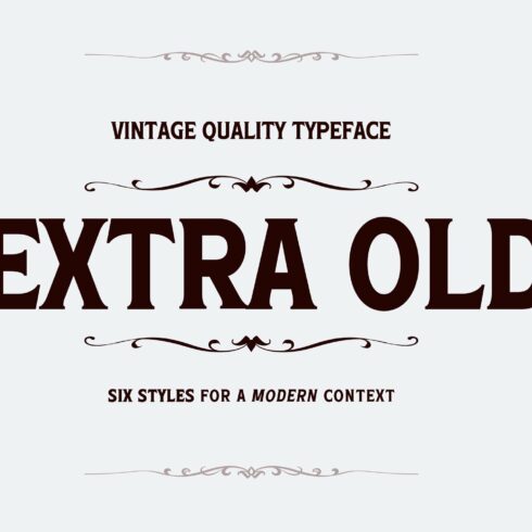 Extra Old — 6 Classic Decor Fontscover image.