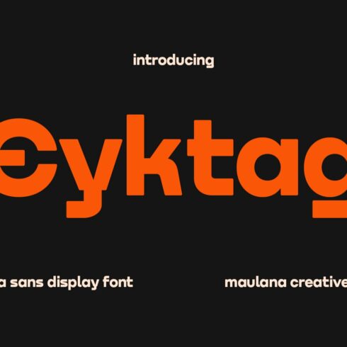 Eyktag Sans Serif Display Font cover image.