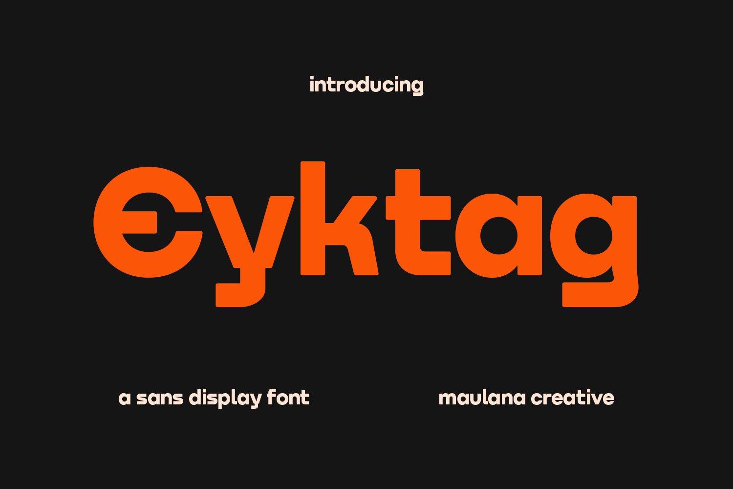 Eyktag Sans Serif Display Font cover image.