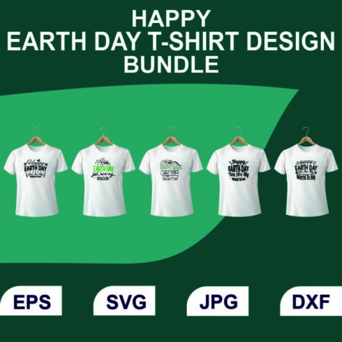 Happy Earth Day T-shirt Design Bundle cover image.