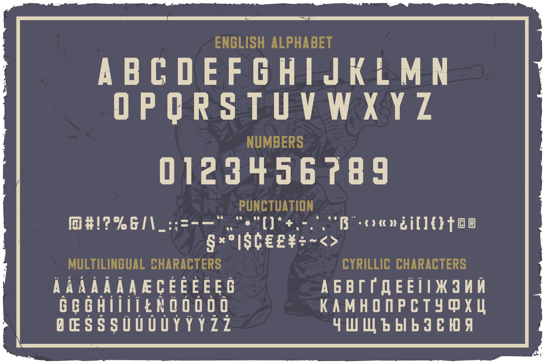 Militarist Font And Graphics preview image.
