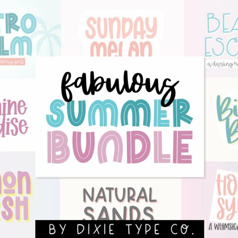 FABULOUS SUMMER FONT BUNDLE cover image.