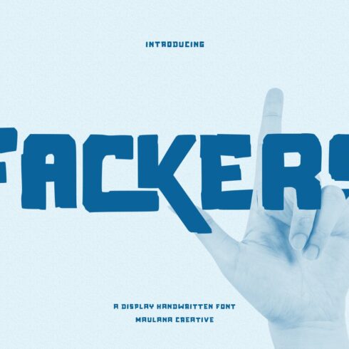 Fackers Handwritten Display Font cover image.