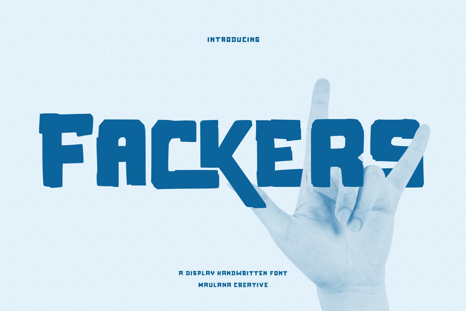 Fackers Handwritten Display Font cover image.