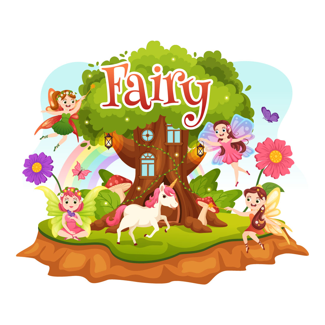 16 Beautiful Flying Fairy Illustration cover image.