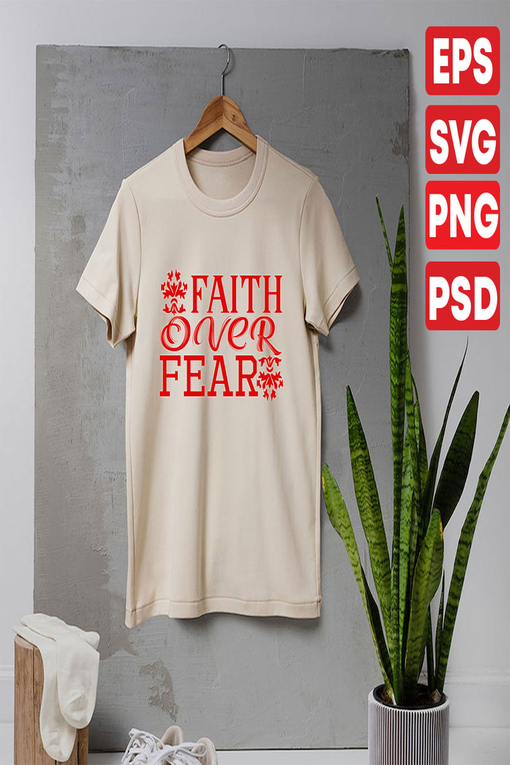 Faith-Over-Fear pinterest preview image.