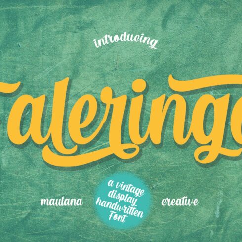 Faleringo Retro Script Font cover image.