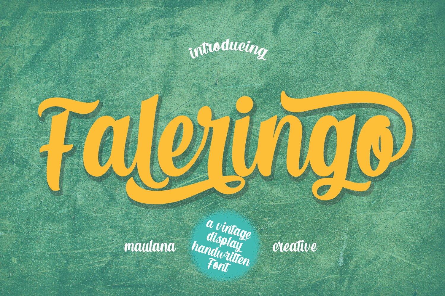 Faleringo Retro Script Font cover image.