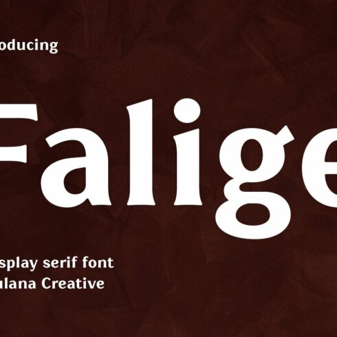 Falige Serif Display Fontcover image.